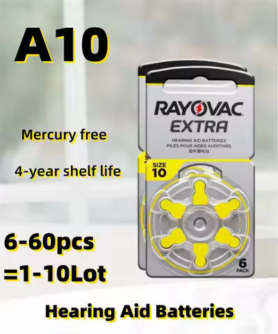 6-60PCS Hearing Aid Batteries 10 Rayovac Extra Battery A10 10A PR70 10 High Performance Zinc Air Bat
