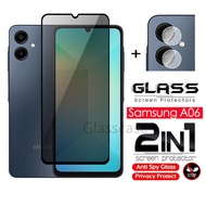 2 IN 1 Privacy Screen Protector Tempered Glass Film For Samsung Galaxy A06 s A06s A16 A26 A36 A56 A 