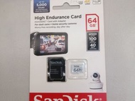 Sandisk High Endurance 64 gb card for Dash-cam ( 行貨連一年保養）（歡迎消費券 ）