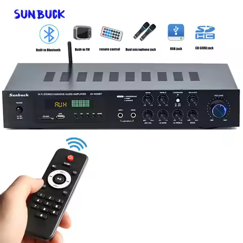 Sunbuck home theater 5.1 1000W HiFi Bluetooth audio amplifier 5.1 Stereo Surround Sound Home Karaoke
