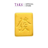 ! chair\ TAKA Jewellery 999 Pure Gold Mahjong Tile Fa Charm