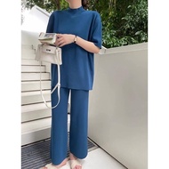 Only.Fashion Turtle Neck Terno knitted Garter pants 8308