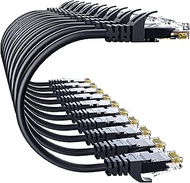 Cat 6 Ethernet Cable 50FT 10Pack, Cat6 Ethernet Patch Cable 10Gbps, High-Speed UTP Cat6 Network Cabl