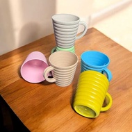 PLASTIC CUPS ECONOMIC PACKAGE 3 DOZEN - RETRO CUPS - PLASTIC DRINKING WATER HANDLE CUPS - UNBREAKABL
