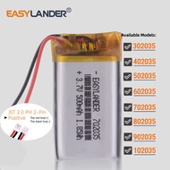 3.7V 250mAh 402035 Lithium Polymer Rechargeable Battery  JST 2.0mm 2pin  302035 502035 602035 702035