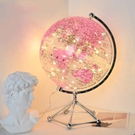 [Warrior2] Flash LED Light World Globe,Transparent World Globe Lamp,Rotating World Earth Globe,Shop 