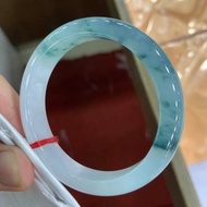 冰種翡翠天然翡翠玉鐲A玉手鐲 玉鈪 • 冰種藍飄花翡翠福鐲