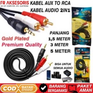 2in1 Aux Cable 5m / 3m 1.5m Audio Jack 3.5 mm To 2 Rca 2 in 1 audio cable
