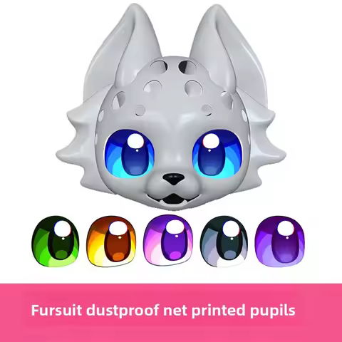 Custom Pattern Fursuit Eyes, 3D Printed Follow Me Kemono Blanks Form on Mesh Plastic Grid Screen Cos