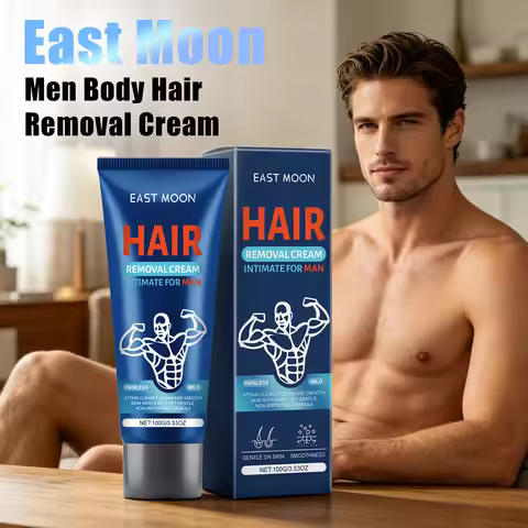 East Moon Men Hair Removal Cream Intimate Areas Painless Removal Reduce Redness Non Irritating Body 