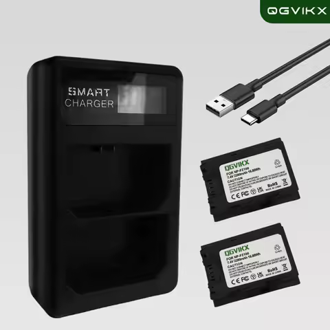 7.4v 2280mAh NP FZ100 Battery and 2-Channel USB Charger for Sony ZV-E1 ZV-E10II A7III A7IV FX3 FX30 