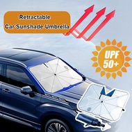 [In Stock] [UV Sunshade Umbrella] New Retractable Open Car Sun Shade Umbrella /Foldable Front Window Mount Umbrella Car Windshield Parasol