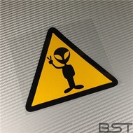 Alien Flower Sticker Area 51 Sign Triangle Warning Super Cool Graffiti Car Reflective