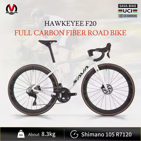 SAVA Hawkeye Frame Full Carbon Fiber Road Bike with SHIMAN0 R7120 Kit 24 Speed, Purple Road Bike CE+