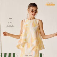 Tilly Milly เสื้อผู้หญิงแขนกุดลายบลัช (สีเหลือง) - Sunset Palette Collection