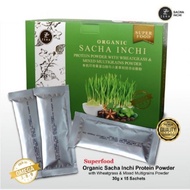 Zera Sacha Protein Powder With Wheatgrass & Multigrain | 30g x 15 Sachets | 100% Organic | Protein &