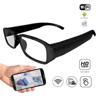 Hidden camera with WiFi on glasses pinhole camera mini camera 1080P spy camera features night vision