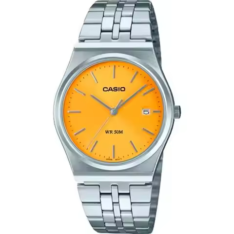 Casio MTP-B145D-9A Analog Watch for Men, 40x35mm Stainless Steel Band, Water Resistant 50m, Mechanic