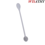 WISATHY Honey Dipper Stick, 25cm Silicone Syrup Dipper, Silicone Mixing Spoon Long Handle Syrup Dipp