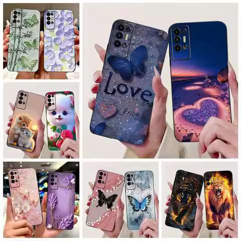 For Tecno Pova 2 Case LE7 LE7n Cute Love Heat Painted Cover Soft Silicone Phone Case For Tecno Pova 