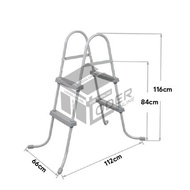 LODER Swimming Pool Ladder Above Ground Pool Steps Anti Slip Pool Access Ladder Easy Assembly