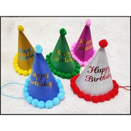 Birthday hat pompom birthday hat/
