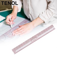 [TENOL] Grading Ruler Sewing Ruler Scale Graph Ruler 18" 45cm Clear B95 Tailor Ruler for