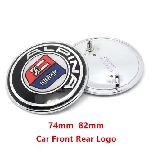 74mm 45mm 82mm Car Bonnet Hood Front Grill Rear Trunk Tail Bumper ALPINA Emblem Badge Logo Auto Exte