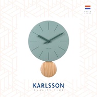 荷蘭Karlsson Wall clock L41cm Arlo 搖擺綠色金屬設計師掛鐘