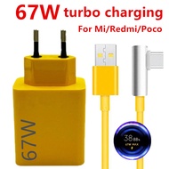 Suitable For Xiaomi 67W Charger Redmi Note11 Pro/K40 Pro/K50 Charging Cable Poco X4 GT Fast Plug USB