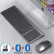 Bluetooth 5.0 2.4G Wireless Keyboard and Mouse Combo Multimedia Keyboard Mouse Set for Laptop PC TV iPad Macbook Android
