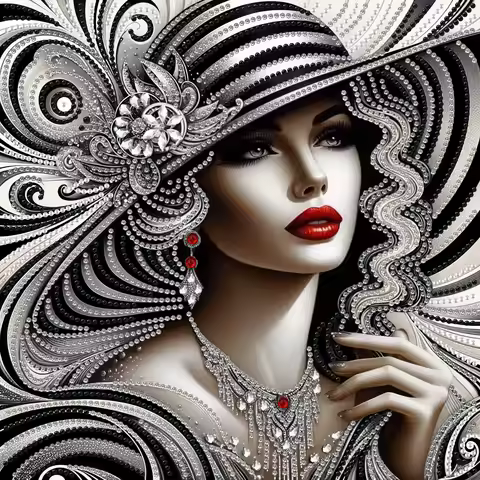 2D floor plan DIY diamond painting set beautiful women's decoration DIY irregular diamond mosaic art