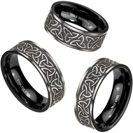 Tribe Celtic Three Knots Stainless Steel Ring 0EH9
