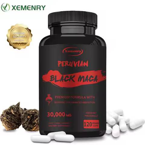 Maximum Strength Black Maca Root - 30,000 Mg - Gelatin Maca Root Extract From Peru