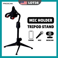 Proocam Microphone Clip Phone Holder Microphone Mount Stand Stand Tabletop Live Studio Room AA-16MB 