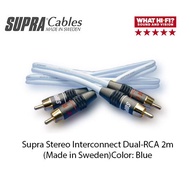 Supra Stereo Interconnect Dual-RCA 2m(Made in Sweden)