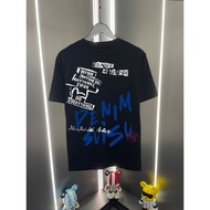 2026 Baru EVISU Uniseks Bercetak T-Shirt T-Shirt Trendi Baju T Sukan Lengan Pendek Baju Asas Atasan 