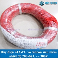 Combo of 5 meters of super soft silicone single wire heat resistant to 200 degrees Celsius 24AWG 0.2