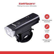 TaffLED Lampu Sepeda LED USB Rechargeable XPG 350 Lumens -HJ047  Black