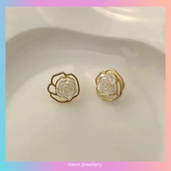 Rose Earrings Gold Earring Rose Silver 925 Earring Women Earrings Women Earring Korean Style 925 Sil