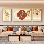 Meaning Good Decoration Painter and Fortune Background Wall Painting Triple Painting Mural Atmospher