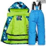 韓國兒童滑雪服套裝女童戶外加厚防水防風男童寶寶滑雪衣褲裝備潮