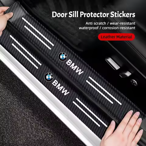 Car Threshold Protection Stickers Scratch Resistant Accessories For BMW E46 E90 E60 F30 F10 E39 i3 i