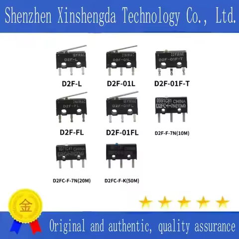 5PCS/LOT D2F Seris D2F-01F D2F-01 D2F-F D2F-01F-T D2F-L D2F-FL D2F-01FL D2F-01L D2F-L3 D2F-L2 D2F-L-