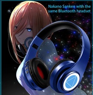 อะนิเมะชุดหูฟังMiku Nakano Sanjiuคอสเพลย์หูฟังไร้สายสเตอริโอV5.0ชุดหูฟังบลูทูธสำหรับPCมือถือ[สี: All