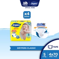 Drypers Classic Baby Diapers S70 (4 Packs)