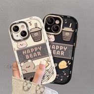 Soft Cheese Bear Music Case hp Oppo A5I A3X A3 A60 Reno 13 5G 13F A18 A38 A74 A95 12F 11F 12 Pro 5G 