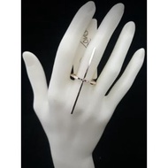 Lovisa Stick Thin Crucifix Silver Ring Fashion Temperament Jewelry