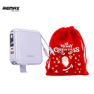 Remax Power Bank W1501 Christmas Set - ชุดเซ็ตคริสต์มาส แบตสำรอง Fast Charge สายชาร์จในตัว มาพร้อมถุ