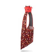 TeeTurtle - Plushie Tote Bag - Red Dragon Plushie + Dark Red Tabletop Gaming - From the creators of